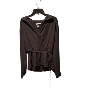 Aritzia Babaton Wrap Blouse in Black Small